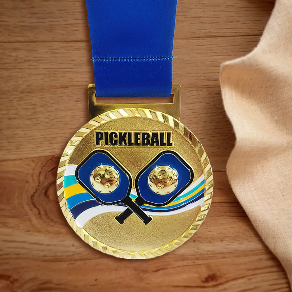 6.8cm Pickleball Medal Gold/Silver/Bronze Medal Zinc Alloy Sports Medals Pickleball Award Medals for Game Party Activities