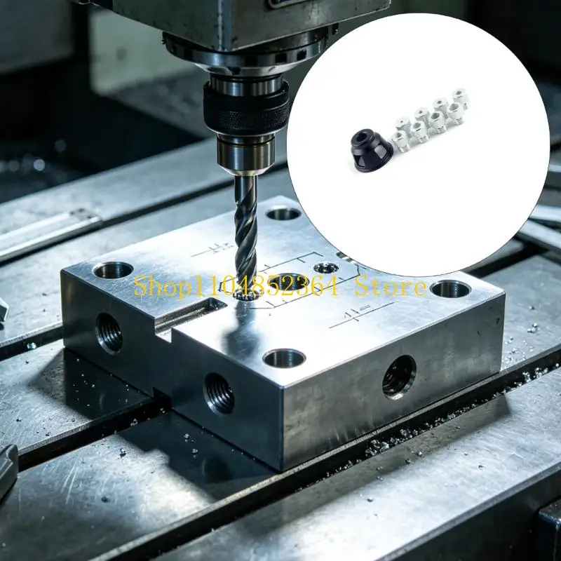 652F Vertical Drill Guide 8Hole Hole Positioning Tool with 3-8mm Sleeve For Precise Woodworking DIY Projects Durability