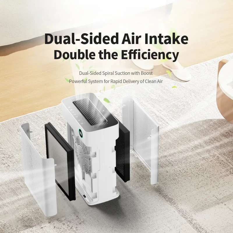 Wifi Smart Air Purifier Smoke Removal Pet Hair H13 HEPA Filter Electric House Bedroom Home Air Purifier