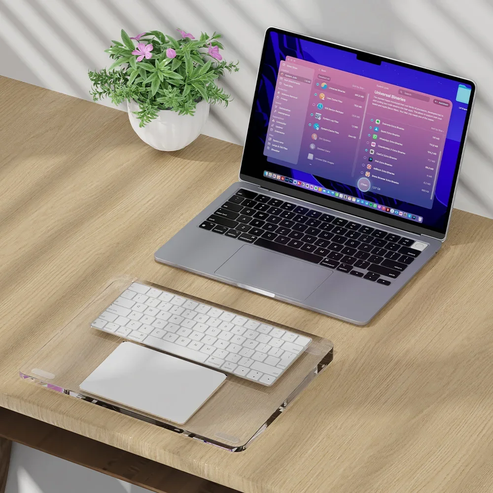 Wrist Rest For iMac Magic Trackpad 2 3 Keyboard Base Touch ID Numeric Acrylic Stand Station Transparent Crystal Pad Bracket