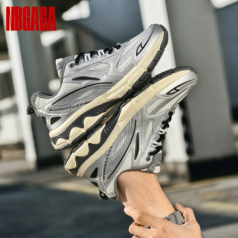 

Men's Casual SneakersRetro Running Shoes Lace-Up Lightweight Breathable Non-Slip Walking Shoes Gym Training Shoes