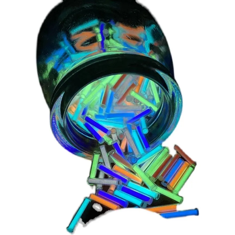 Imagem -04 - Pacote 3x25 mm Cores Tubo de Vidro Luminoso Luzes de Emergência Lâmpada Brilho para Ponta do Dedo Giroscópio Faça Você Mesmo Edc Mod 8