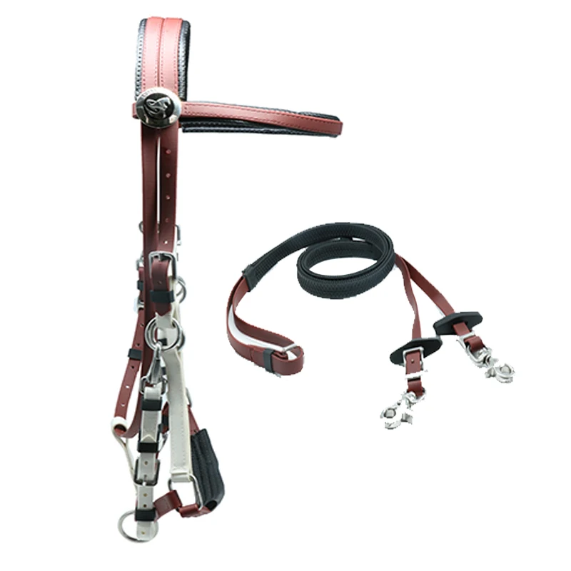 حزام الحواجب المفاجئ على شكل حصان وبجلي، حزام من النايلون المطلي بالبولي فينيل كلوريد، نمط من الجلد الصناعي #2