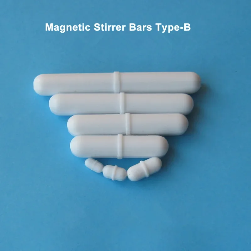 1/2/5PcsType B Magnetic Stirrer Bar PTFE MagneticStirrer Mixer Stir Bars for Laboratory Experiment Length 6mm-100mm