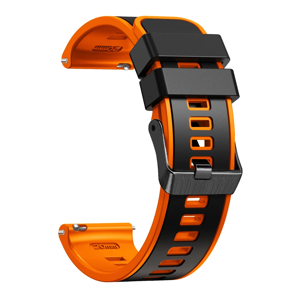 20mm Silicone Strap for Garmin Forerunner 165 245 Sports Bracelet for Garmin Vivoactive 3 5/Venu SQ 2 Plus/Vivomove HR Correa