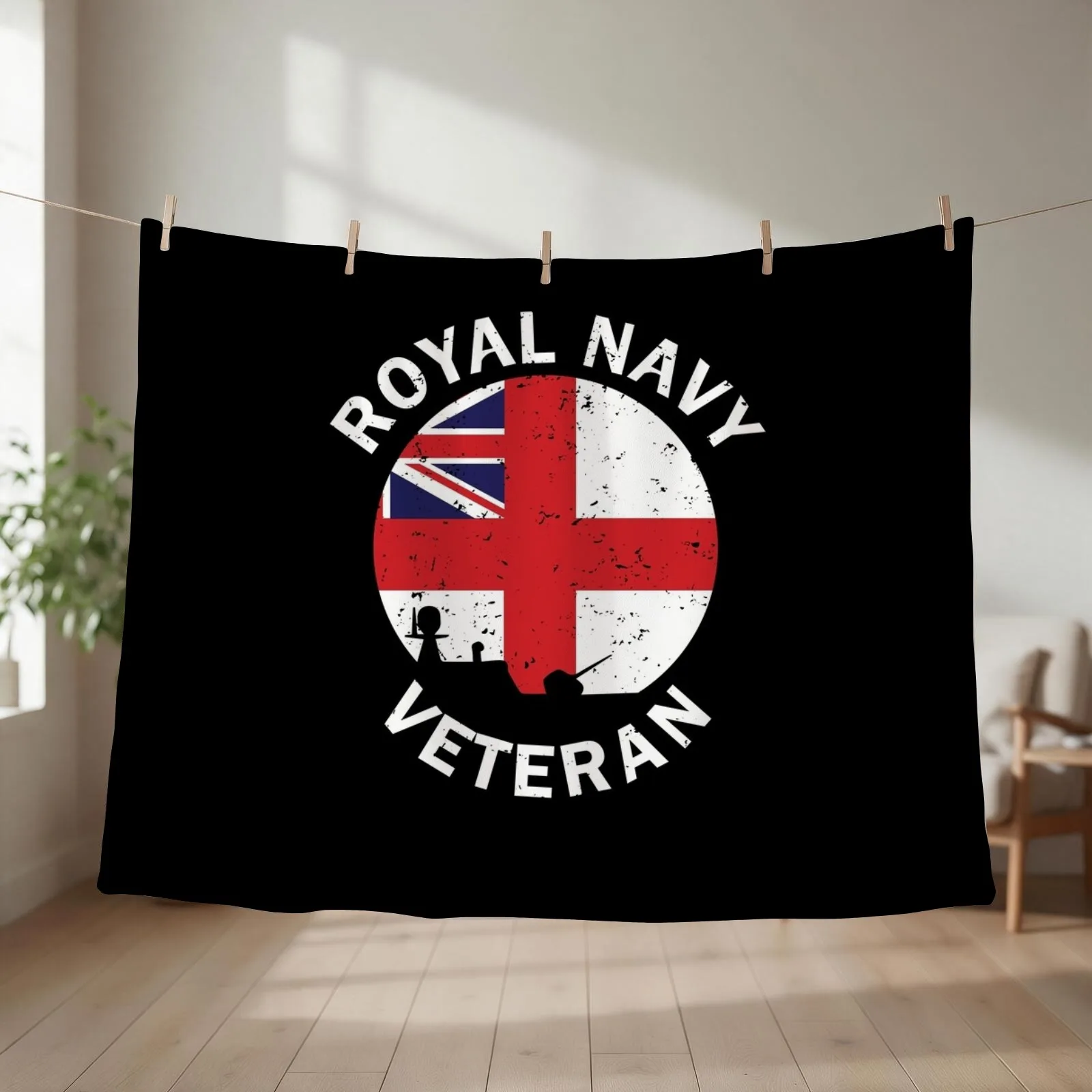 Royal Navy Veteran Throw Blanket Sleeping Bag Moving Camping Designers Blankets