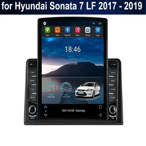 Tesla Style 2Din Android 13 차량용 라디오 현대 소나타 7 LF 2017 -2035 멀티미디어 비디오 플레이어 GPS 스테레오 Carplay DSP RDS