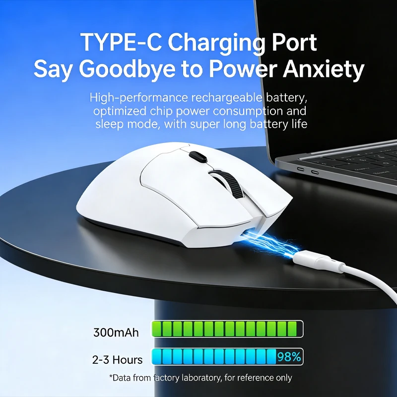 

S260 Superlight Game Mouse ,Bluetooth 2.4G Wireless, Gaming Sensor 5 Adjustable DPI for Office Game Dual-Mode Wireless Mouse