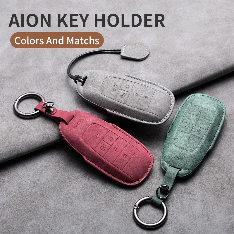 

Car Leather Key Case Full Cover Remote Shell For Gac New Energy Trumpchi Aion S ION V Y LX and Mitsubishi Airtrek EV Accessories