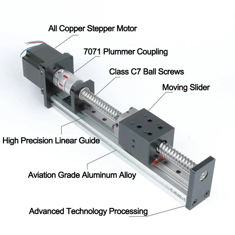 FSL40 Linear Guide Ball Screw Slide Module with 57*56 Motor Stroke 100/200/300/400/500mm