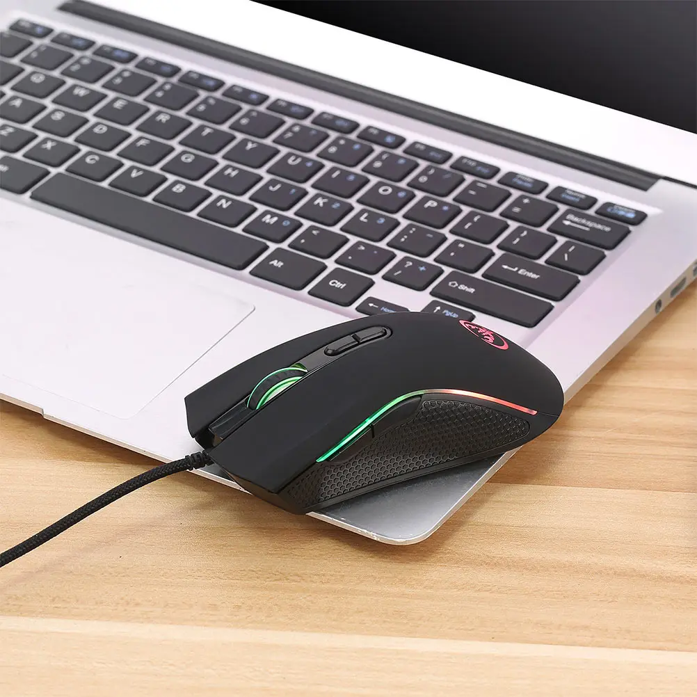 

1pc Glowing Gaming Mouse Light Adjustable DPI Wired Laptop Button Ergonomic Design Comfortable Grip Plastic Computer