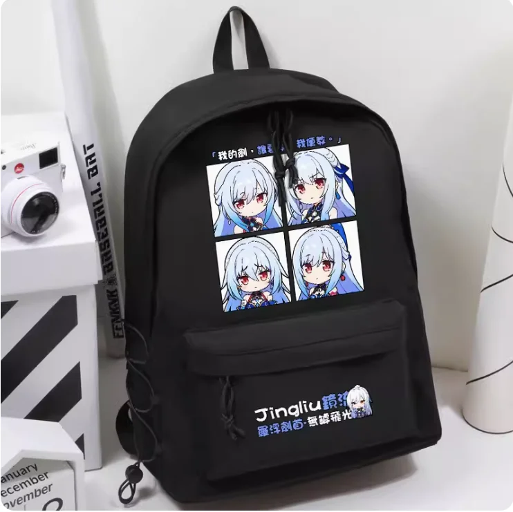 

Anime Honkai: Star Rail Jingliu Schoolbag Backpack High-capacity Computer Casual Shoulder Bag Student Messenger Bag 2125