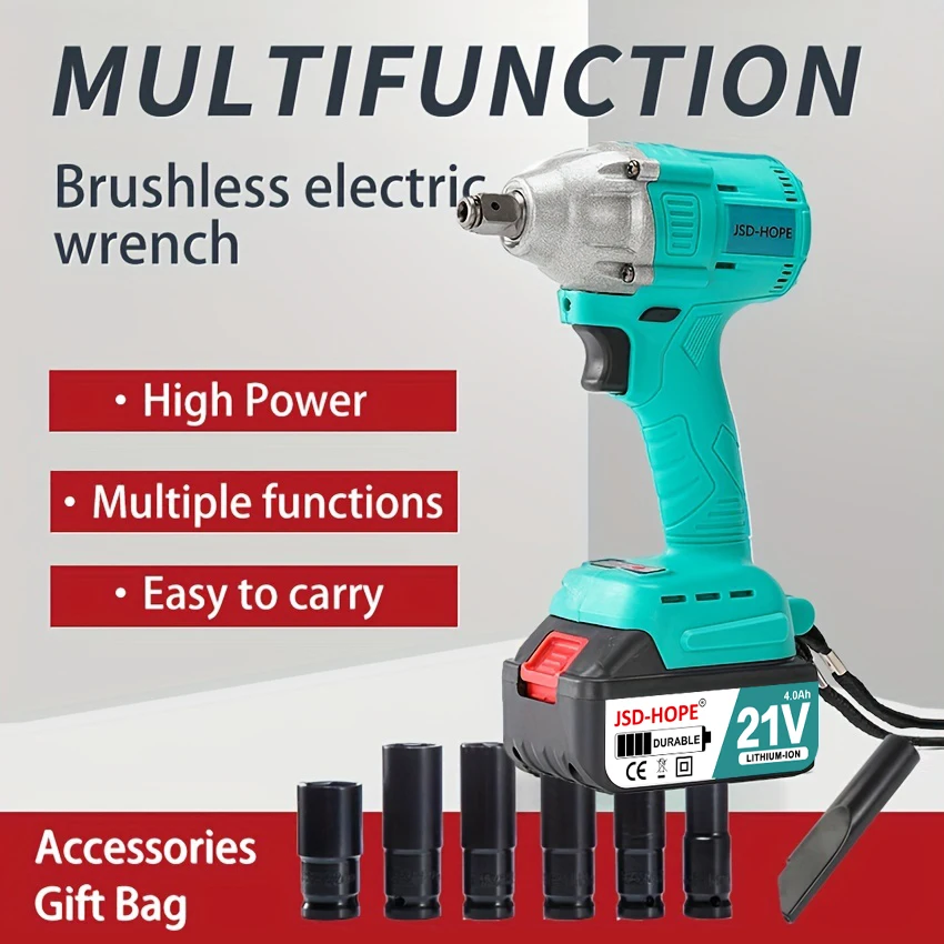 Brushless electric wrench High torque lithium electric wind gun rack impact panel wrench sleeve complete auto repair