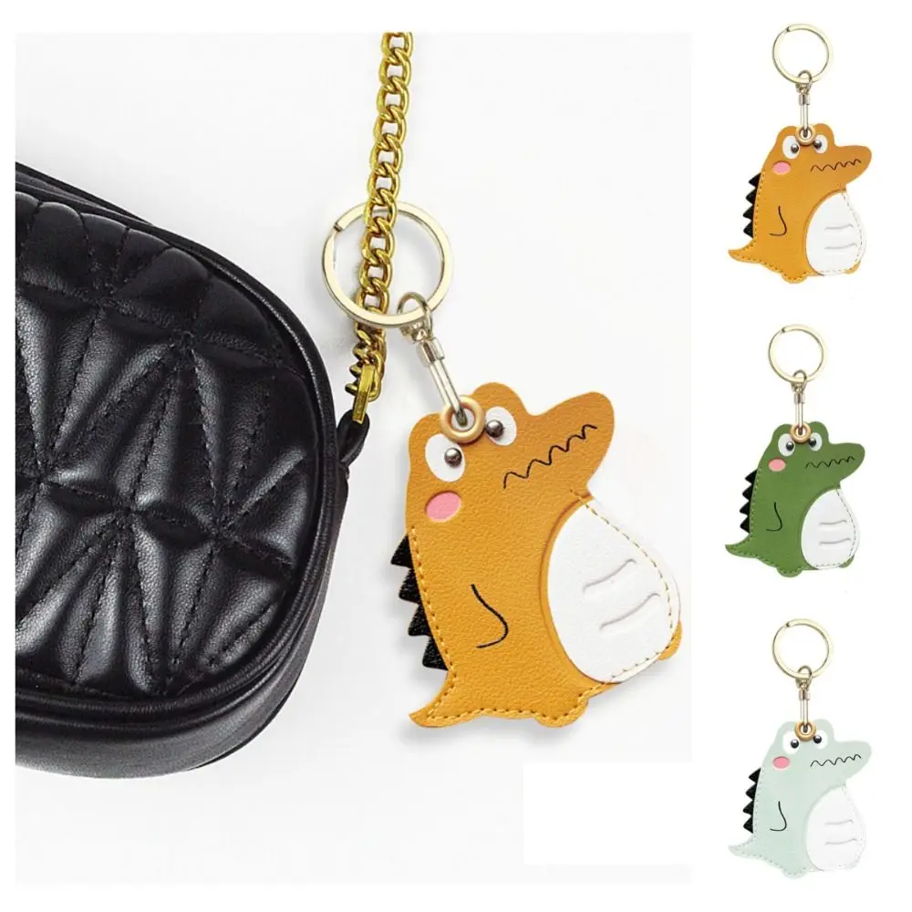 Crocodile Keychain Dinosaur Pendant Animal Access Card Holder Leather Card Cover Entrance Guard Card Access Control Card Bag