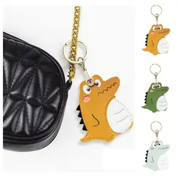 Crocodile Keychain Dinosaur Pendant Animal Access Card Holder Leather Card Cover Entrance Guard Card Access Control Card Bag