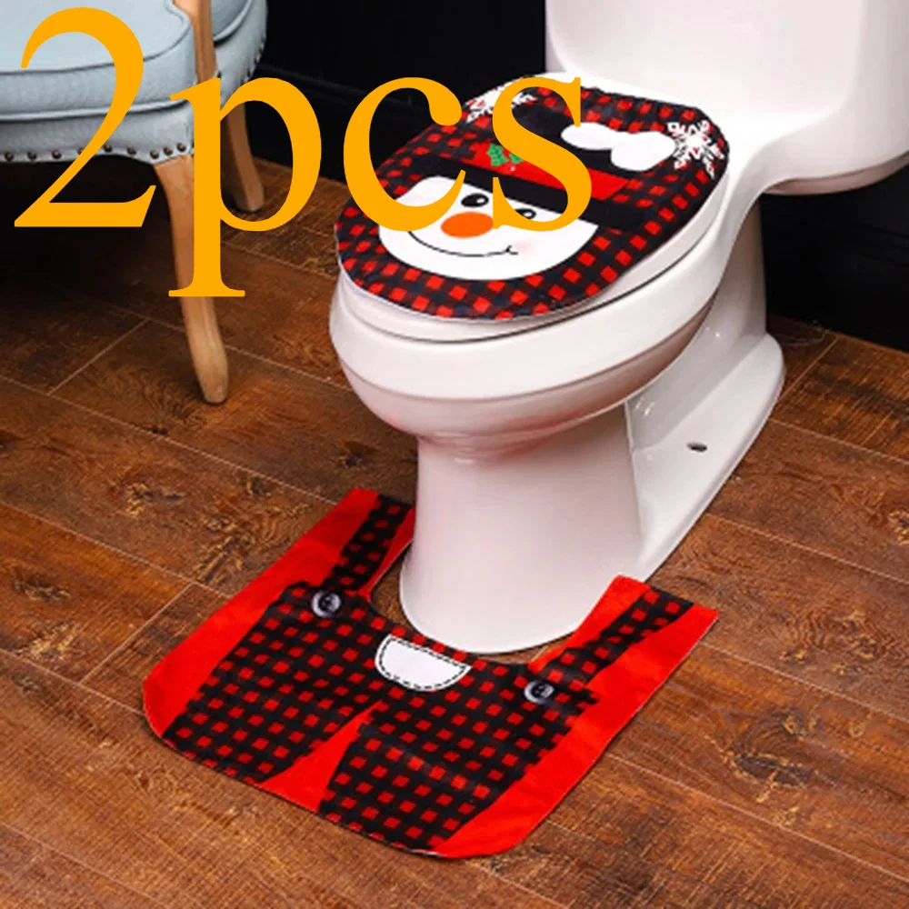 Juego de decoración de alfombras con Pedestal para el hogar, tapa de alfombra con Pedestal, 2 uds., cómodo, Navidad, 2 uds.