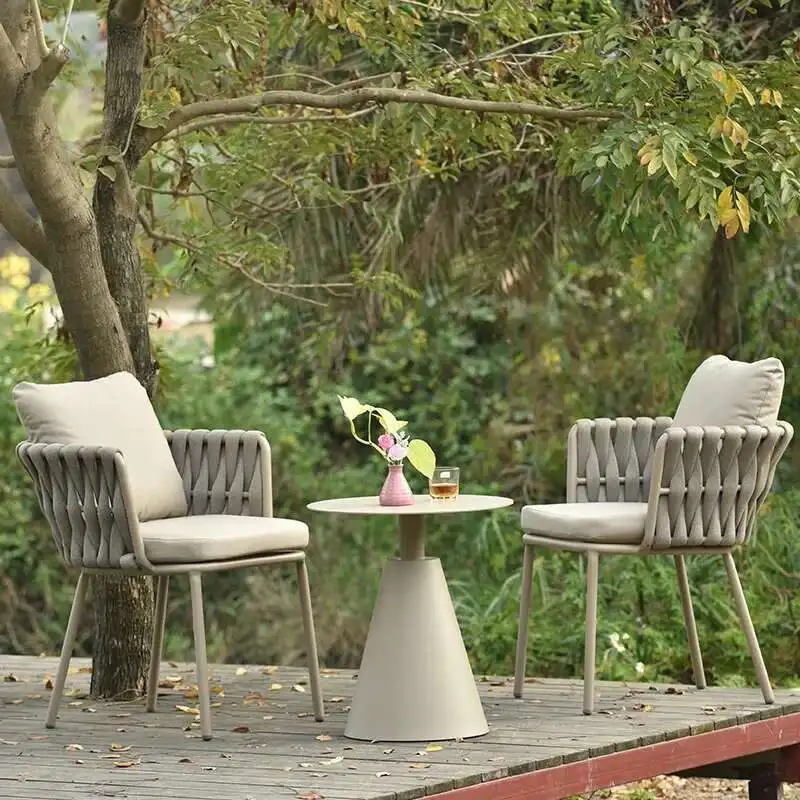 

Alumnium Balcony Garden Furniture Set Outdoor Waterproof Lounge Yard Garden Furniture Set Adult Patio Muebles Terraza Decoration