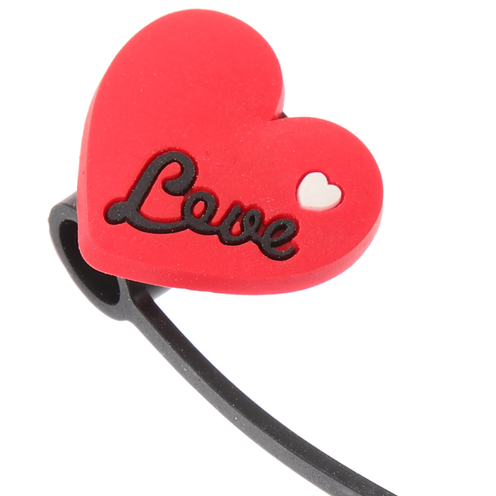 

5pcs Silicone Covers Caps Plugs Reusable Straw Toppers For Valentine'S Day Drinking Straw Protectors Dust Plugs For Cups
