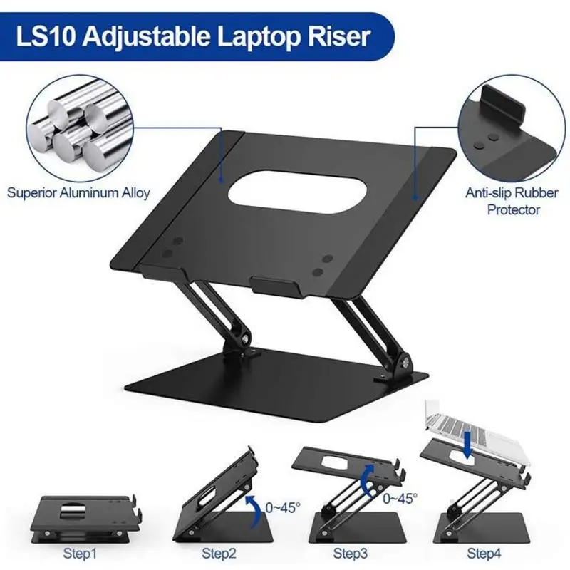 Phone Tablet Stand Adjustable Aluminum Alloy Laptop Tablet 10-14 Inch Laptop Portable Folding Stand Cooling Stand Support