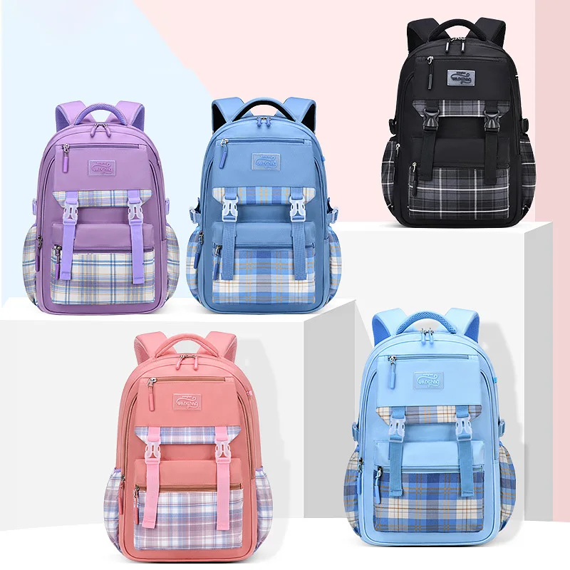 Kawaii School Backpacks for Kids Girls and Boys Large Capacity Waterproof Student Shoulder Bags Lightweight Children's Schoolbag