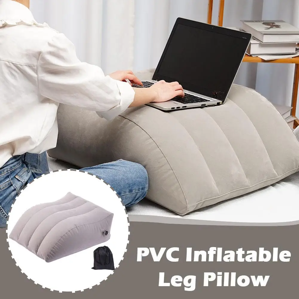 Environmentally Friendly PVC Inflatable Leg Pillow Wedge Shaped Triangular Pillow Portable Cushion Leg Rest And Foot Rest