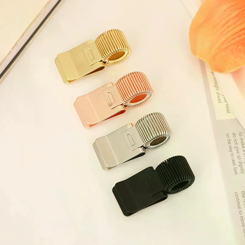 Metal Pen Clip With Spring Creative Gold Retro Spring Clip Student Pen Clip For Notebooks School