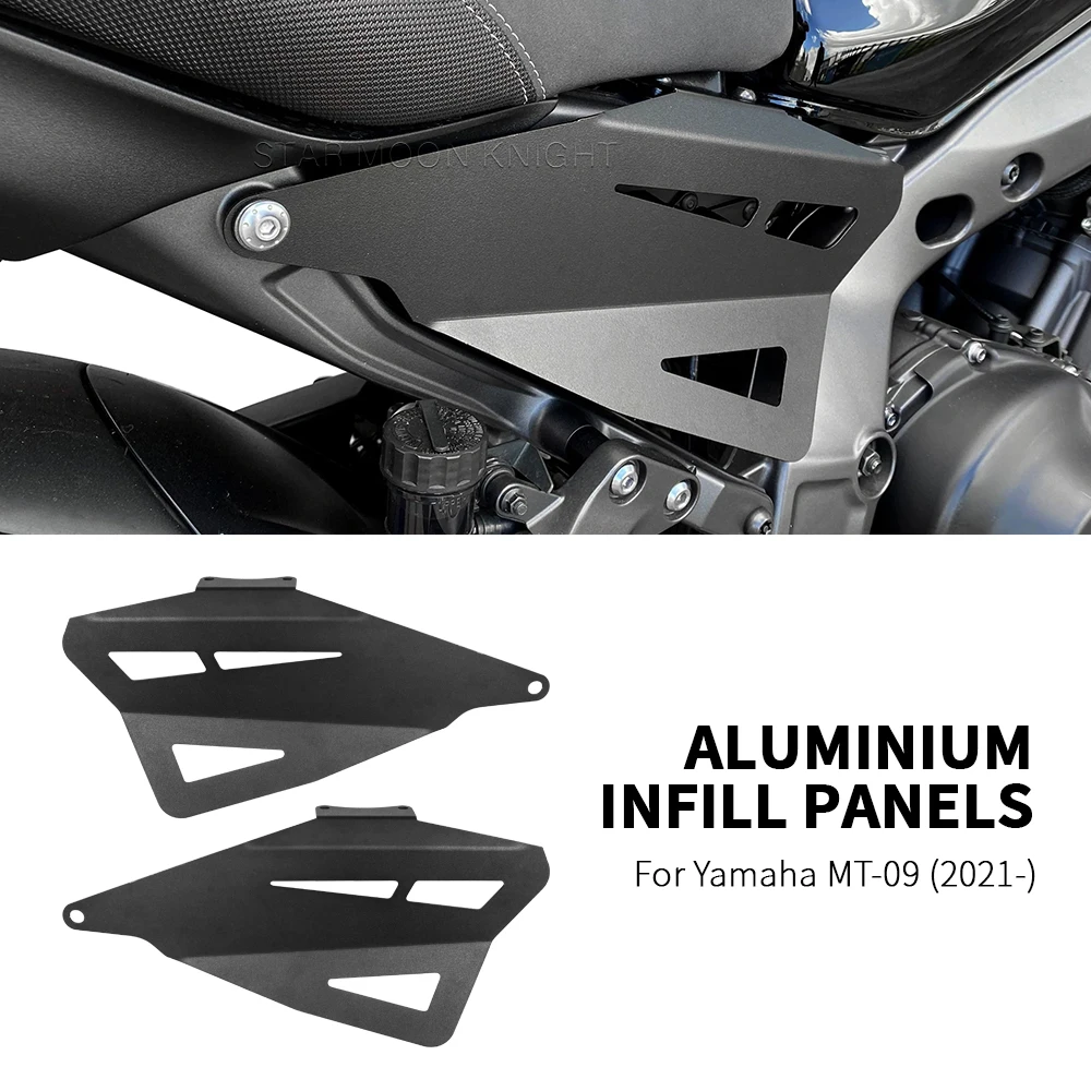 

For Yamaha MT-09 MT09 MT 09 2021 2022 - Motorcycle Aluminium Infill Panels Frame Protector Cover Side Fairings Guard Protection