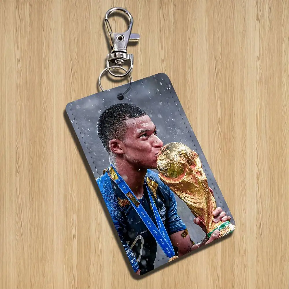Fight again Kylian Mbappe Card Holder With Keychain Executive Protection For Bank Credit Subway Bus Case image 6