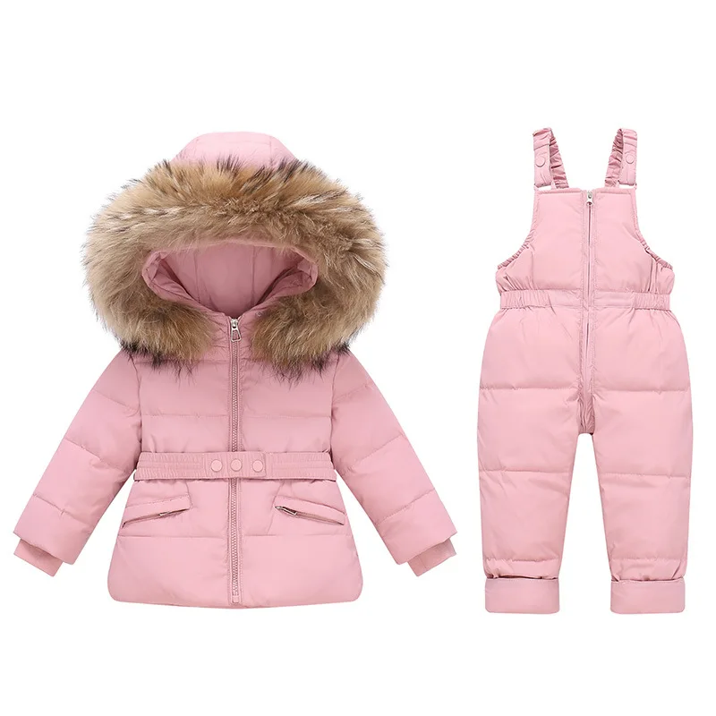Комбинезон Зимний Детский Two-Piece Set 1-5Y Boys and Girls Baby Thick Warm Winter Clothing Coat Windproof Warm Jacket