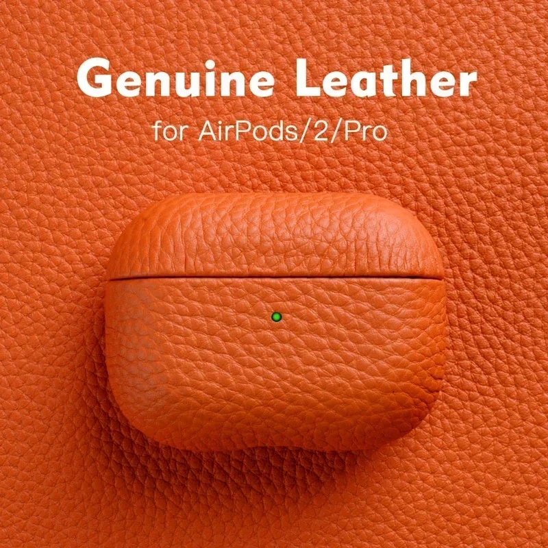 Melkco 100% Oryginalne Skórzane Etui z Skóry Bydlęcej na Airpods Pro 3 2 Pro3 Premium Pokrowiec na Słuchawki do AirPods 4 3 Pro 3 2, Etui Biznesowe — zdjęcie produktu 2