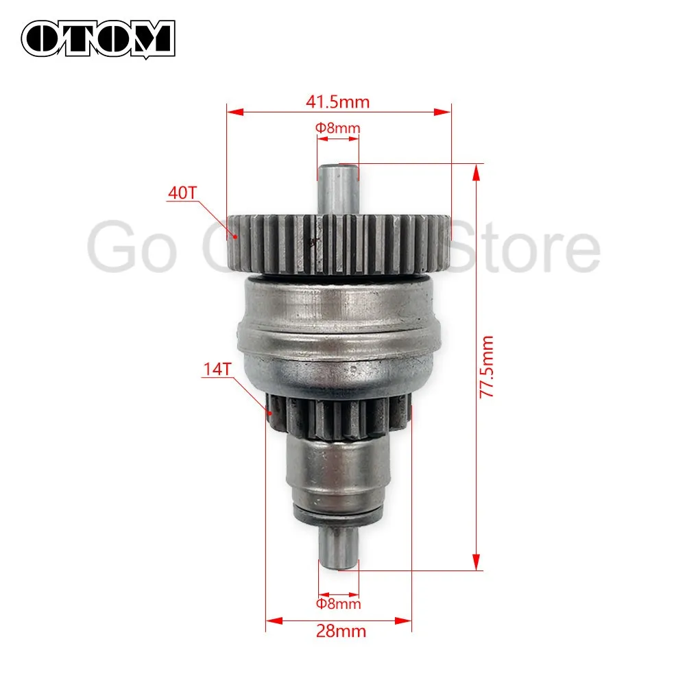 OTOM 2017-2024 Motorcycle Starter Drive Bendix 14T 40T Gear Start Motor For KTM HUSQVARNA GASGAS SX XCW EXC TC TE EC EX 250 300