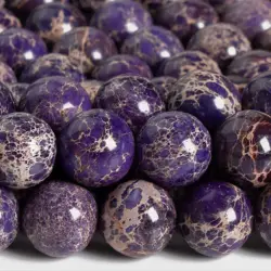 Grape Purple Sea Sediment Imperial Jasper 4mm 6mm 8mm 10mm Grade AAA Loose Beads Round Shape for Jewelry Making