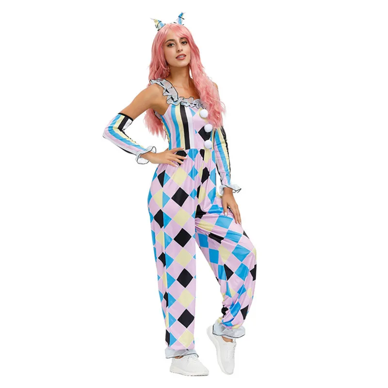 Sexy Women Circus Clown Costume Clown Halloween Cosplay Fancy Dress