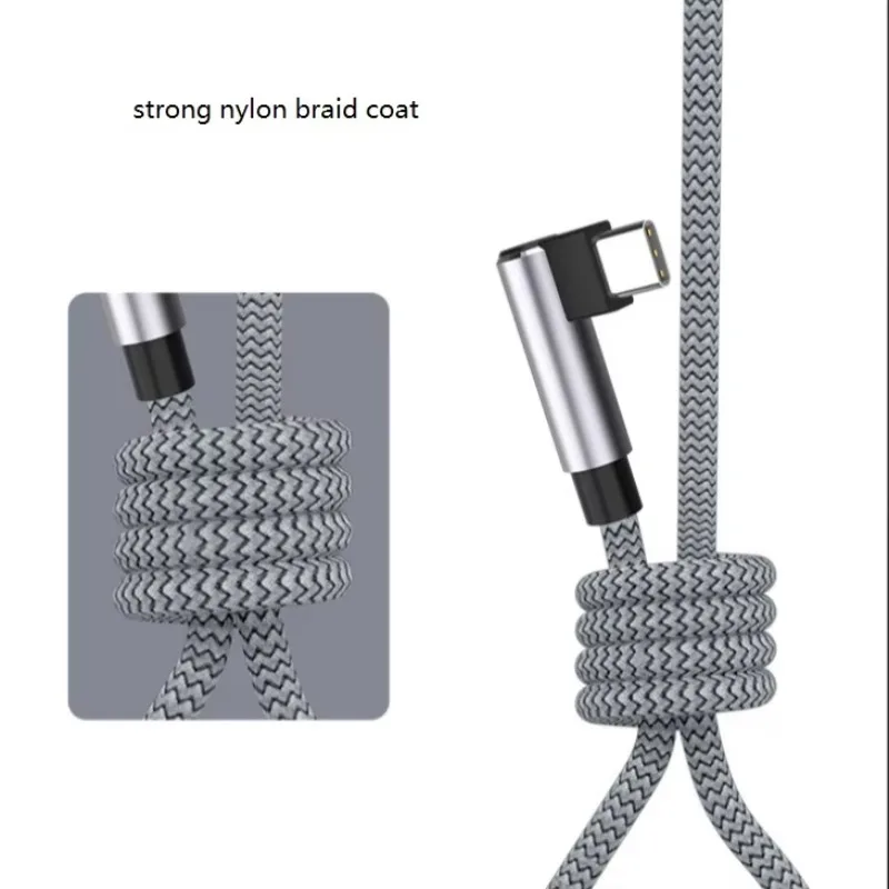 Cable USB C ángulo recto 90° carga rápida PD 100W y datos - imagen 2