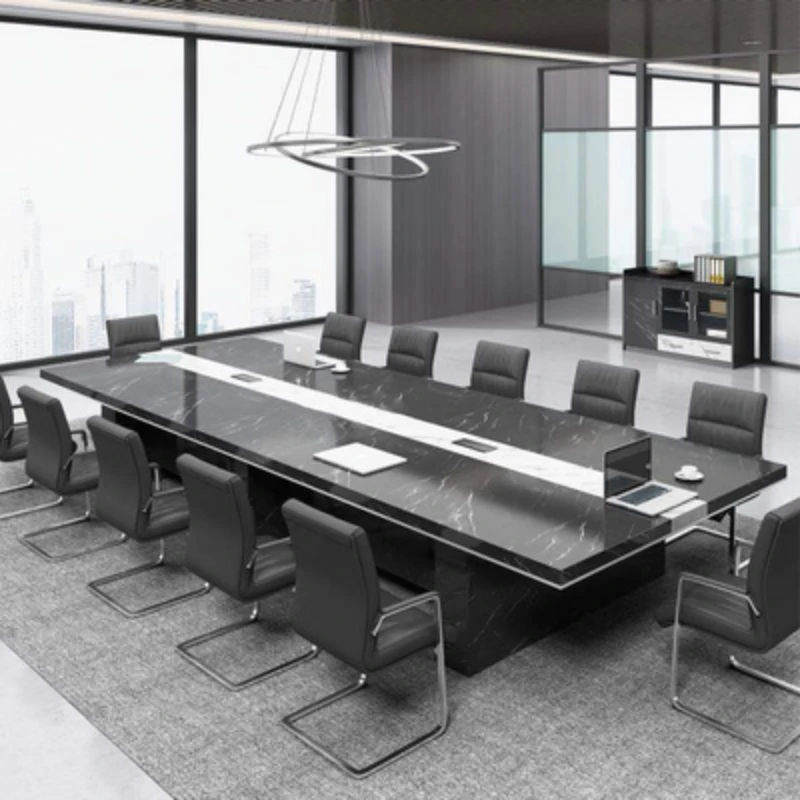 Simple and modern large office conference tables, chairs, long tables, rectangular conference rooms, combination conference