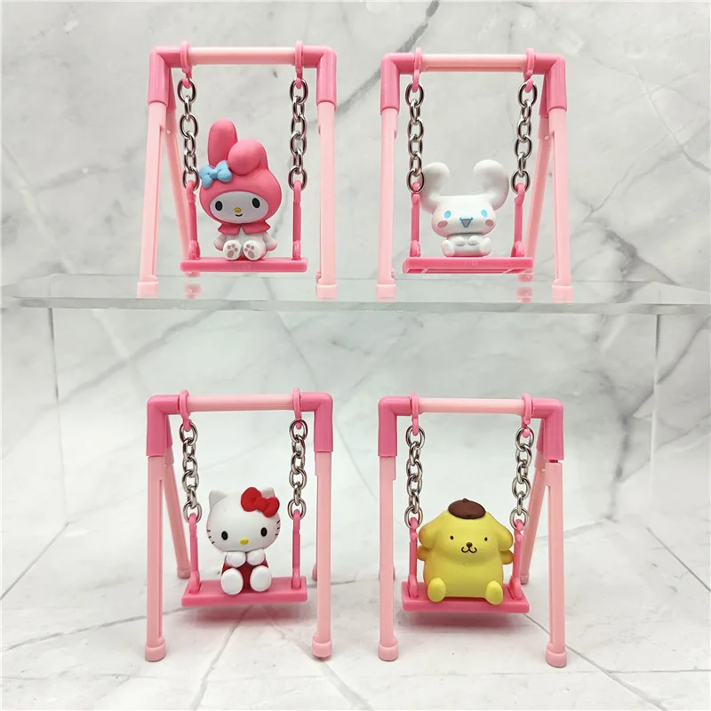 

Adorable Saniro Characters Action Figures with Swinging My melody Cinnamoroll and Helloketty ,Twisted Egg Figures