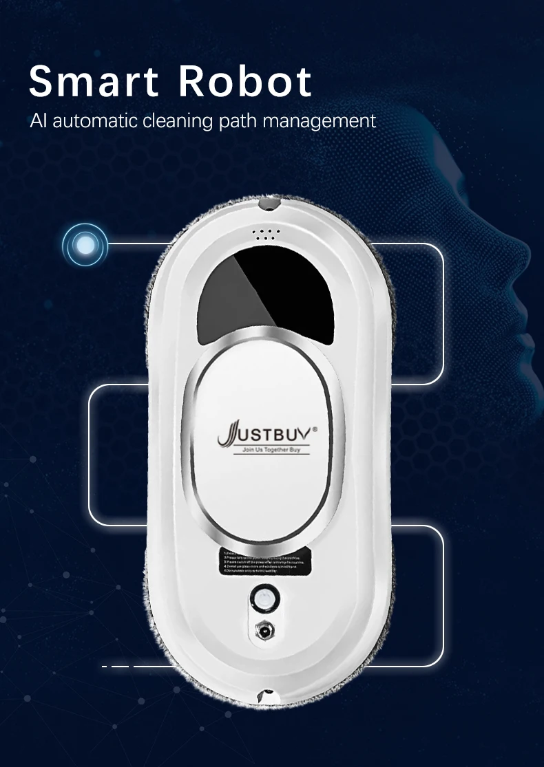 Fenster-Roboter-Staubsauger, automatisch arbeitend, elektrisch, mit Fernbedienung für den Haushalt – Detail 26