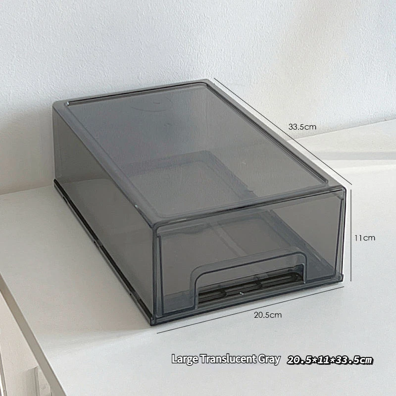 Imagem -04 - Luz Gaveta Acrílica Transparente Dustproof Grande Capacidade Organizador de Máscara Cosmética Desktop Diversos Organização