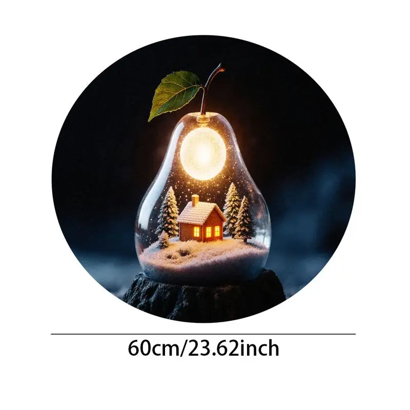 

Magical Glass Snow Globe Lamp, 23.62-inch, with Cozy Cabin Scene, Perfect for Home Decor and Night Lighting