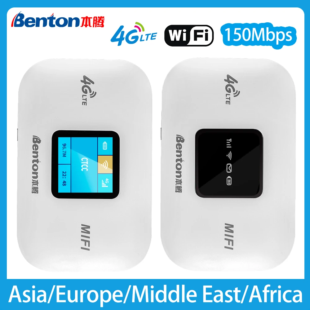 Benton Portable WiFi Mini 3g 4g LTE Router USB Battery Powered Mobile WiFi Repeater 150Mbps 2.4GHz Pocket Hotspot Modem 10Users