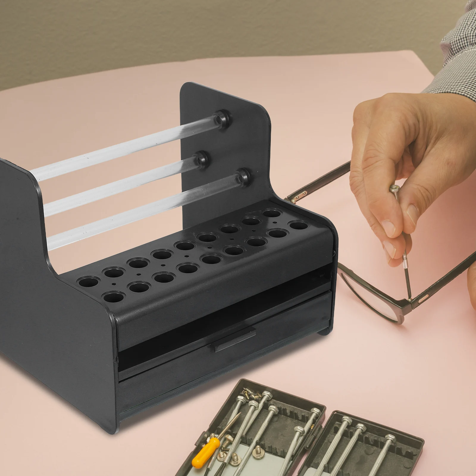 

Pliers Tool Box Eyewear Repair Storage Glasses Maintenance Organizer Screwdriver Kit Case Frame Adjuster Parts