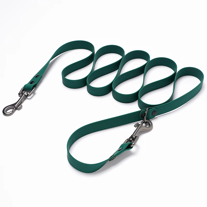 Dogs PVC Leash Adaptor Longue Laisse Gummy 2 Hooks Odor Risistant Pets Pooch Waterproof Traction Rope Traffic Safety