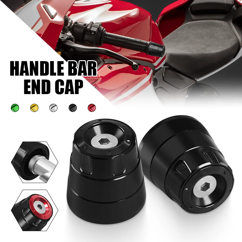 NEW Motorcycle Handlebar Grips Cap Handle Bar Ends Plug Slider Cover For 848 EVO 899 1199/R 1098 R/S 1198 /R/S/SP Super Sport S