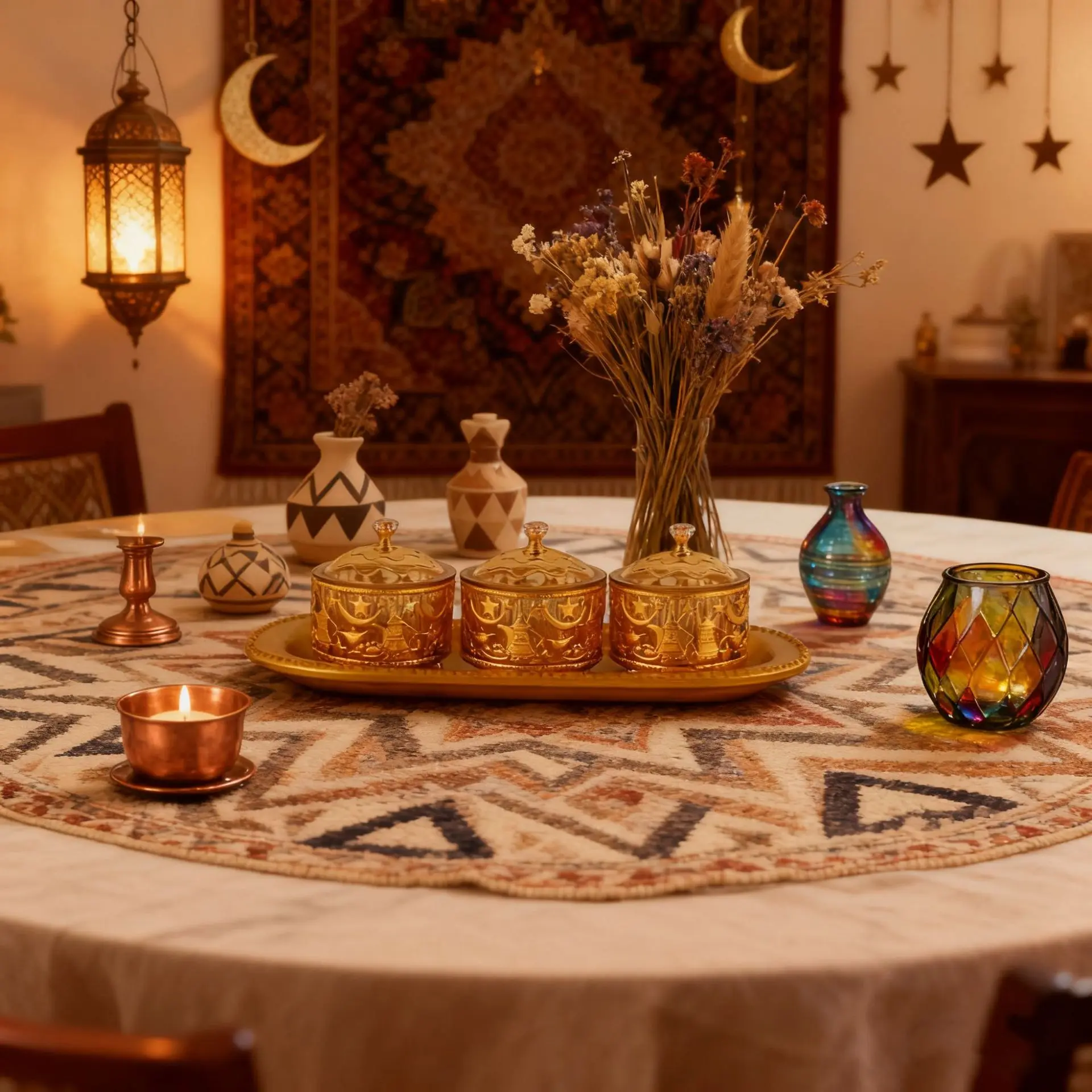 

Spot Delivery, Middle East Arabic Home Furnishing, Gold Tray Set, Fruit Tray Storage, Home Furnishing Ornament.