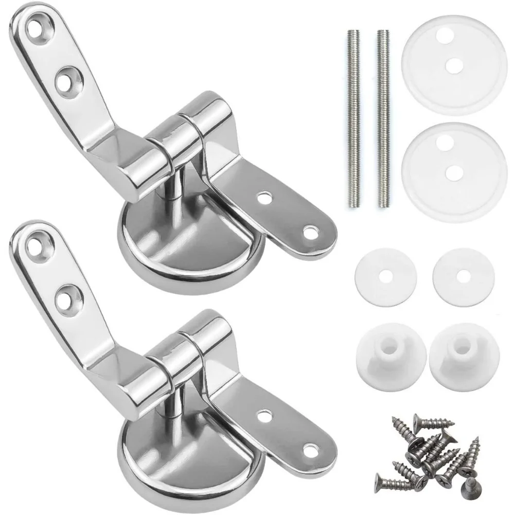 Toilet Seat Hinge Flush  Cover Mounting Connector Lid   Fittings Replacement Thickened  Install Screws