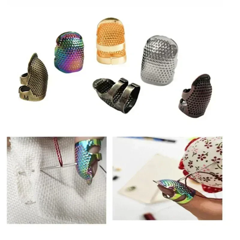 Finger Protector Vintage Gold Needle Thimble Metal Sewing Accessories Handworking Stitching Tools Antique Ring DIY Crafts