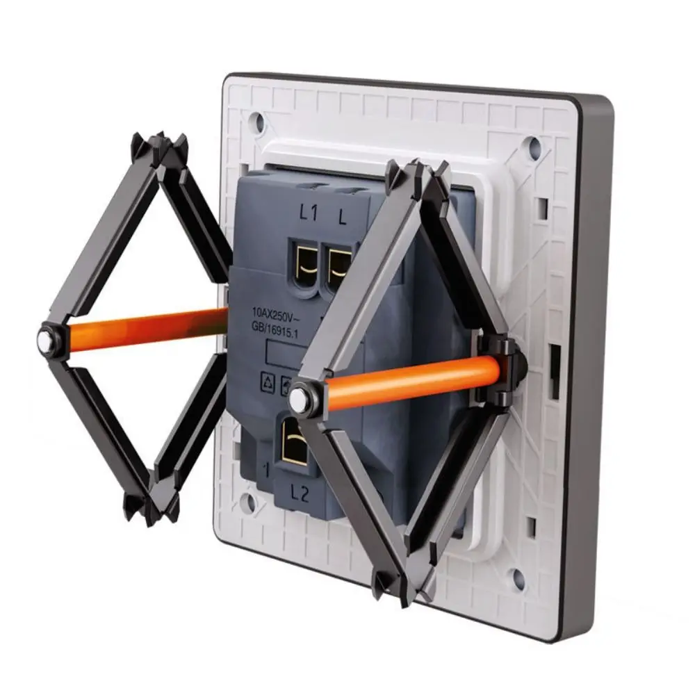 

10 шт./компл., металлический держатель розетки, фиксированная настенная коробка для ремонта, опорный стержень, переключатель, кассетный ремонтник, сменное настенное крепление