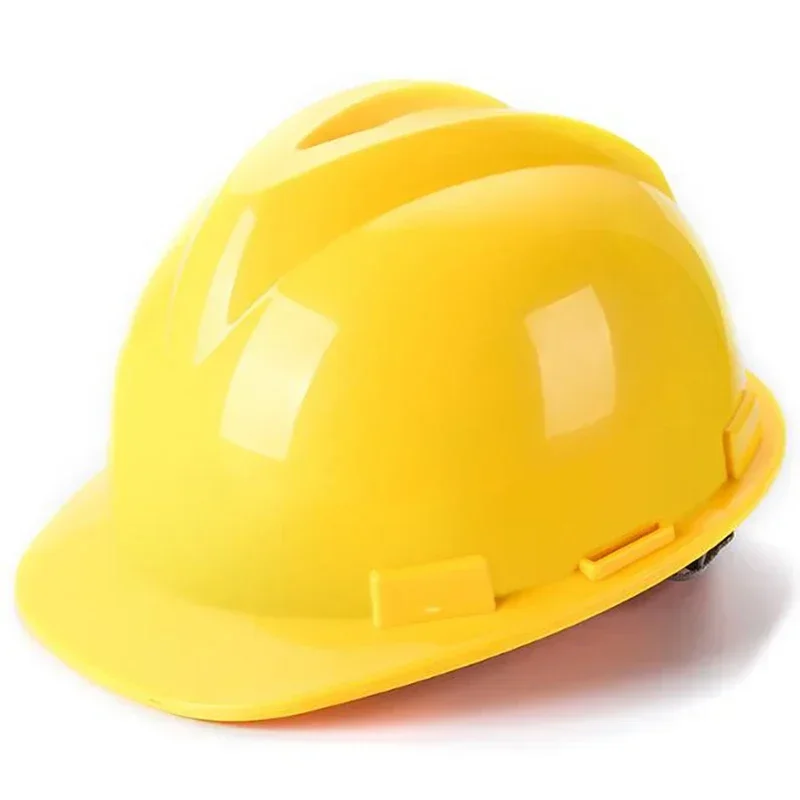 Boné protetor para canteiro de obras, capacete ABS em forma de V, tamanho ajustável, botão rotativo, capacete de segurança