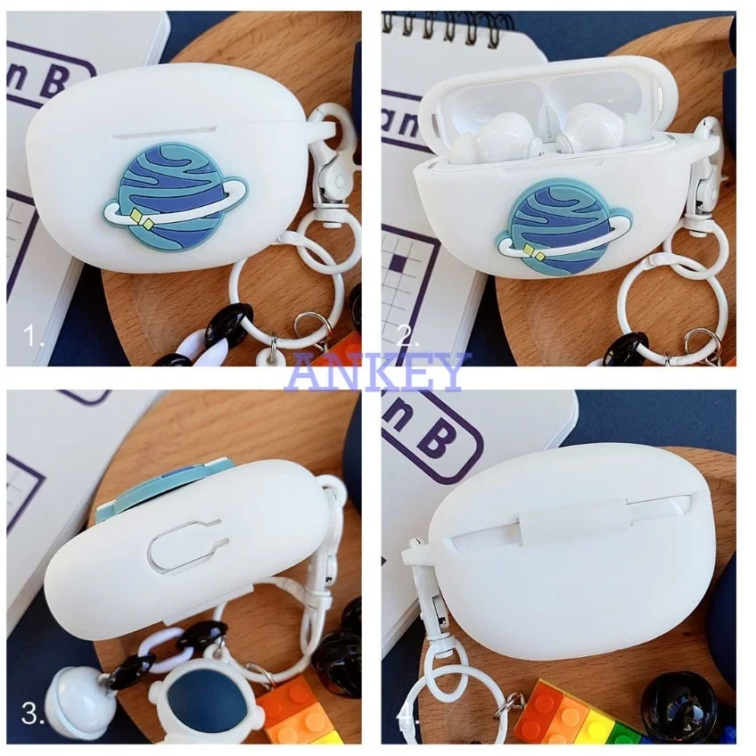 Case for OPPO Enco X X2 Free 3 2 2i Cute Earphone Protective Cover Cute Astronaut TWS Wireless Bluetooth Earphone Silicone