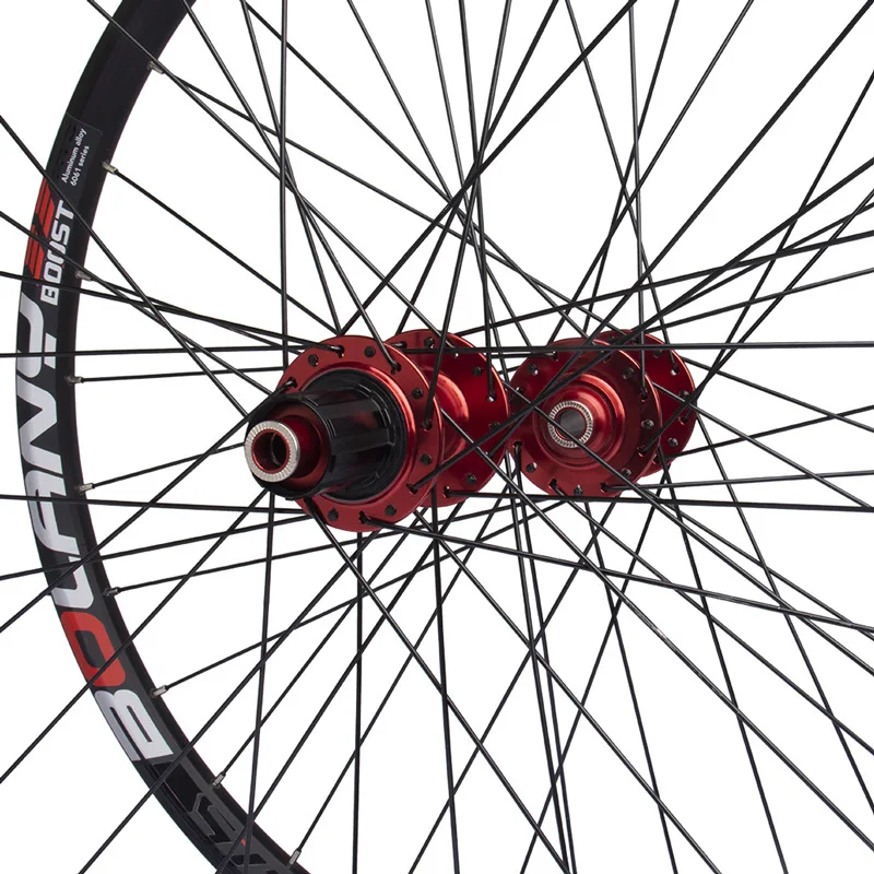 

BOLANY Mountain Bike Wheel Set 275 29 Inch Aluminum Alloy Double Layer Rim Buet Axle Disc Brake Wheel Set